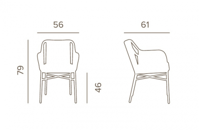 Кресло плетеное с подушкой Grattoni Beverly алюминий, роуп, олефин песочный, конопляный, песочный Фото 2