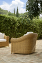 Лаунж-кресло плетеное с подушками POINT Brumas алюминий, искусственный ротанг, ткань соломенный Фото 5