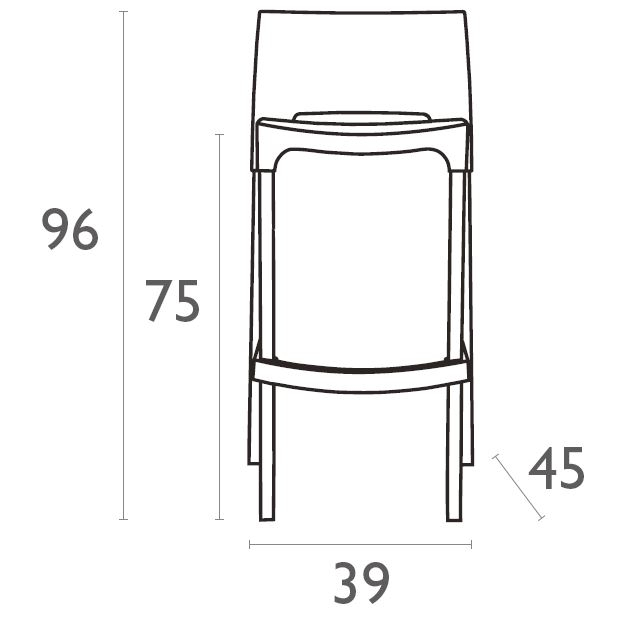 Стул пластиковый барный Gio 75