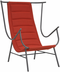 Кресло лаунж металлическое с обивкой-thumbs-Фото1