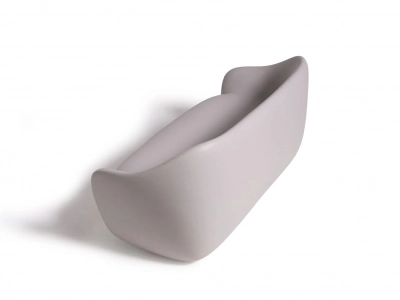 Диван пластиковый двухместный SLIDE Reborn Standard полиэтилен туманный белый Фото 5