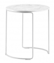 Столик кофейный PEDRALI Circuit сталь, компакт-ламинат HPL белый, белый мрамор Фото 1