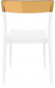 Стул пластиковый Siesta Contract Flash стеклопластик, поликарбонат белый, янтарный Фото 5