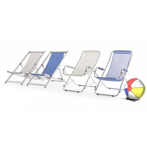 Кресло-шезлонг металлическое текстиленовое Garden Relax Alu-tex алюминий, текстилен белый Фото 3