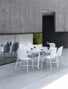 Стул пластиковый Nardi Ninfea Dinner алюминий, полипропилен белый Фото 11