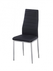 Стул с обивкой SIMTREX Eleganza хром, ПВХ черный Фото 1