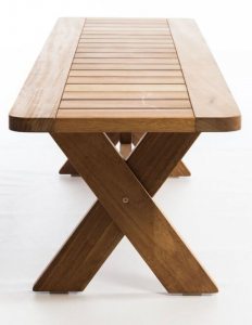 Скамейка деревянная WArt Focus Bench 180 ироко Фото 3