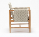 Кресло деревянное плетеное с подушкой Tagliamento Nora каштан, искусственный ротанг, олефин Фото 7
