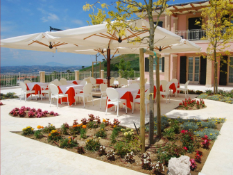 Зонт профессиональный четырехкупольный 6х6 м-thumbs-Фото1