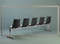Система сидений на 5 мест Scab Design Zebra Bicolore Bench сталь, технополимер белый, антрацит Фото 2