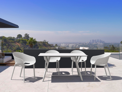 Стол пластиковый Siesta Contract Max Table 140 пластик, HPL белый Фото 5