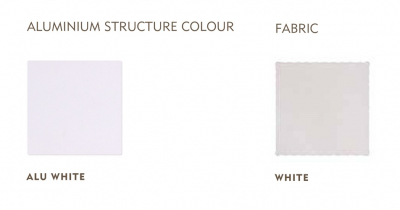 Зонт садовый с подсветкой Grattoni Venezia алюминий, олефин белый Фото 3