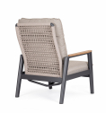 Кресло плетеное с подушками Garden Relax Miguel алюминий, роуп, тик, олефин антрацит Фото 3