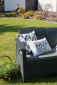 Диван пластиковый Keter Corfu Love Seat пластик с имитацией плетения графит Фото 4