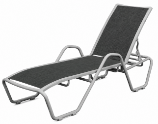 Садовый шезлонг с текстиленом Lotos Sunbed, антрацит