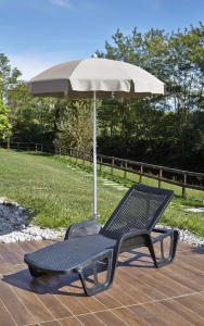 Шезлонг пластиковый GARDEN RATTAN Pool полипропилен антрацит Фото 5