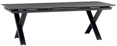 Стол металлический раздвижной Grattoni Salina алюминий антрацит, темно-серый Фото 1