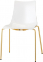 Стул пластиковый Scab Design Zebra Antishock 4 Legs сталь, поликарбонат золотой, белый Фото 1