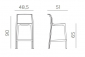 Комплект пластиковых полубарных стульев Nardi Net Stool Mini Set 2 стеклопластик ментоловый Фото 2