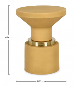 Столик кофейный металлический Garden Relax Mudit сталь охра Фото 2