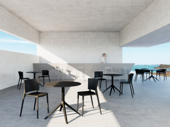 Стул пластиковый барный Africa Basic