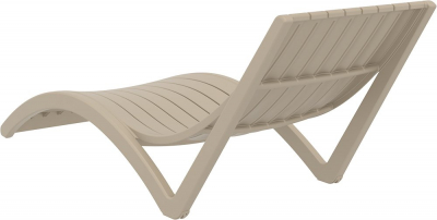 Комплект пластиковых лежаков Siesta Contract Slim Set 4 стеклопластик бежевый Фото 8