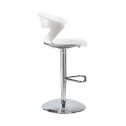 Стул барный пластиковый Kastel Kicca сталь, полипропилен хром, белый Фото 5