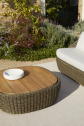 Столик плетеный кофейный POINT Heritage алюминий, искусственный ротанг, тик коричневый Фото 5