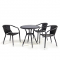 Комплект плетеной мебели Afina T282ANS/Y137C-W53 Brown 3Pcs искусственный ротанг, сталь коричневый Фото 2