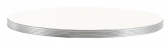 Столешница круглая PEDRALI Laminate Silver Edge ЛДСП, ABS-пластик белый, серебристый Фото 1