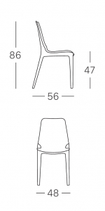 Стул пластиковый Scab Design Ginevra Go Green технополимер тортора Фото 2