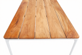 Стол обеденный деревянный Grattoni Bahamas алюминий, тик белый, натуральный Фото 7