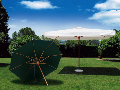 Зонт профессиональный 3х3 м Scolaro Palladio Standard дерево ироко, акрил натуральный, слоновая кость Фото 13