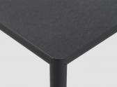 Стол обеденный ламинированный Nardi Piave 90 алюминий, компакт-ламинат HPL антрацит Фото 4