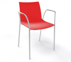 Кресло пластиковое Gaber Kanvas TB металл, технополимер красный Фото 1