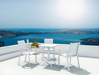Стол пластиковый складной Sky Folding Table 60, белый, 600х600х740 мм
