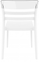 Стул пластиковый Siesta Contract Mone стеклопластик, поликарбонат белый, прозрачный Фото 8