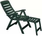 Шезлонг-лежак пластиковый SCAB GIARDINO Quintilla with Extension Armchair пластик зеленый Фото 1