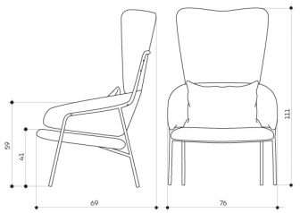 Кресло мягкое с высокой спинкой-thumbs-Фото3
