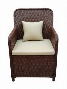 Кресло плетеное с подушками Tagliamento Barcelona алюминий, искусственный ротанг, ткань светло-коричневый, бежевый Фото 20