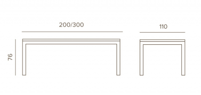 Стол металлический раздвижной Grattoni Panarea алюминий белый Фото 2