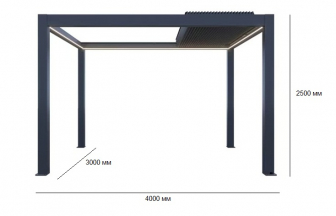 Пергола моторизованная 3х4 м Pergola 150 Series