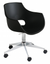 Кресло офисное на колесах PAPATYA Opal Chief Pro алюминий, стеклопластик Фото 4