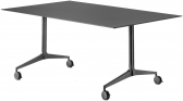 Стол складной на колесах PEDRALI Ypsilon Tilting алюминий, компакт-ламинат HPL черный Фото 4