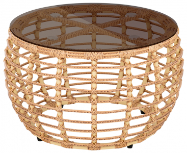 Комплект плетеной мебели ReeHouse Lotus алюминий, искусственный ротанг, олефин, стекло индийское дерево, бежевый, бронза Фото 13