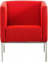 Кресло с обивкой Профдиван Авеню дерево, металл, ткань красный Фото 1