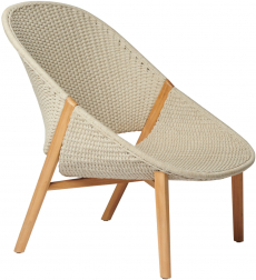 Кресло лаунж деревянное плетеное-thumbs-Фото1