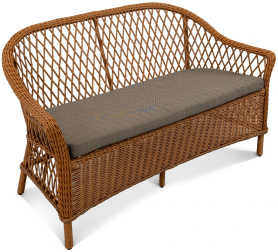 Диван двухместный плетеный с подушкой-thumbs-Фото1