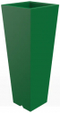 Кашпо пластиковое Arkema Quadro 86 полиэтилен зеленый Фото 1