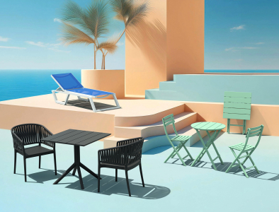 Стол пластиковый складной Siesta Contract Helen Folding Table Ø60 пластик опаловый зеленый Фото 11